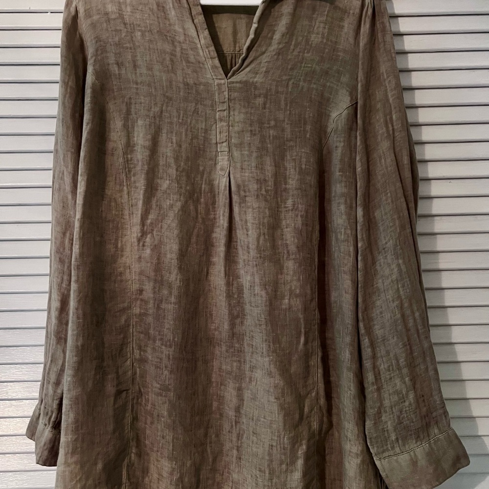 J. Jill LINEN Top in Sage Green M
